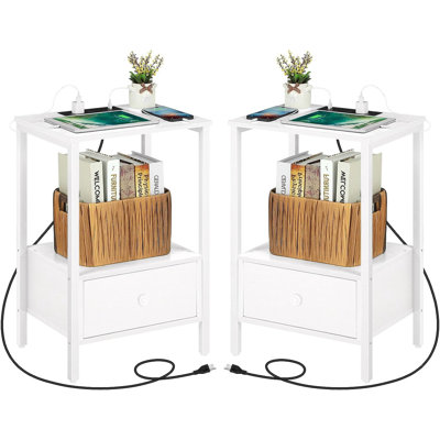 Table de bout avec rangement Keaston de 23,62 po de hauteur