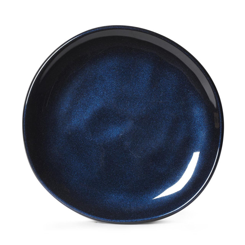  Assiette à salade ou à dessert en mélamine 7 po, ensemble de 4, Bleu