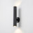 Lunoro Alto Aluminum Matte Black LED Outdoor Armed Sconce