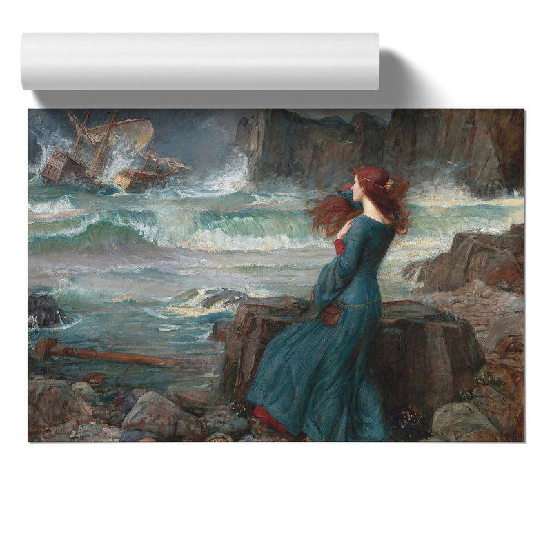 Miranda the Tempest by John William Waterhouse - Frameless Print, 42cm H x 59cm W x 0.1cm D