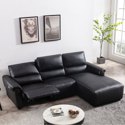 Minnich Upholstered Power Reclining L-Shaped Sectional