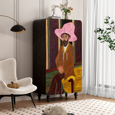 Simple and modern solid wood wardrobe