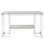 Console rectangulaire avec design contemporain, finition chêne et base traîneau, profondeur de 16 pouces, hauteur 30, cadre de salon moderne, l 47 po x P 16 po, pour l'espace principal, tablette ouverte