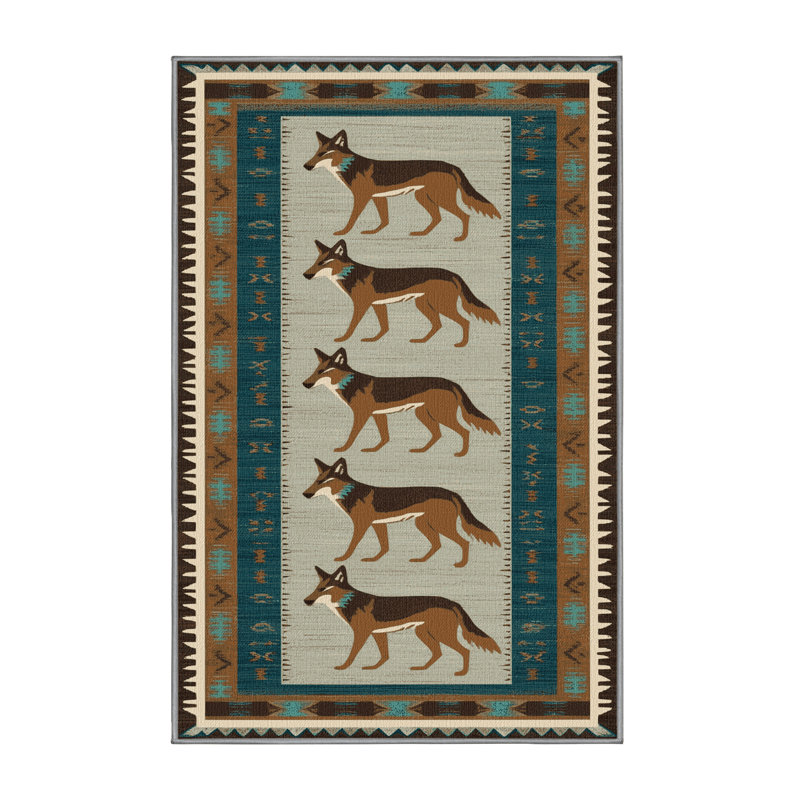  Tapis lavable Coyote Southwestern, Tapis de couloir 2 pi x 4 pi