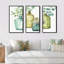 «Mixed Botanical Green Leaves» - Ensemble d'art mural sur toile encadré de campagne-72043503-72044232