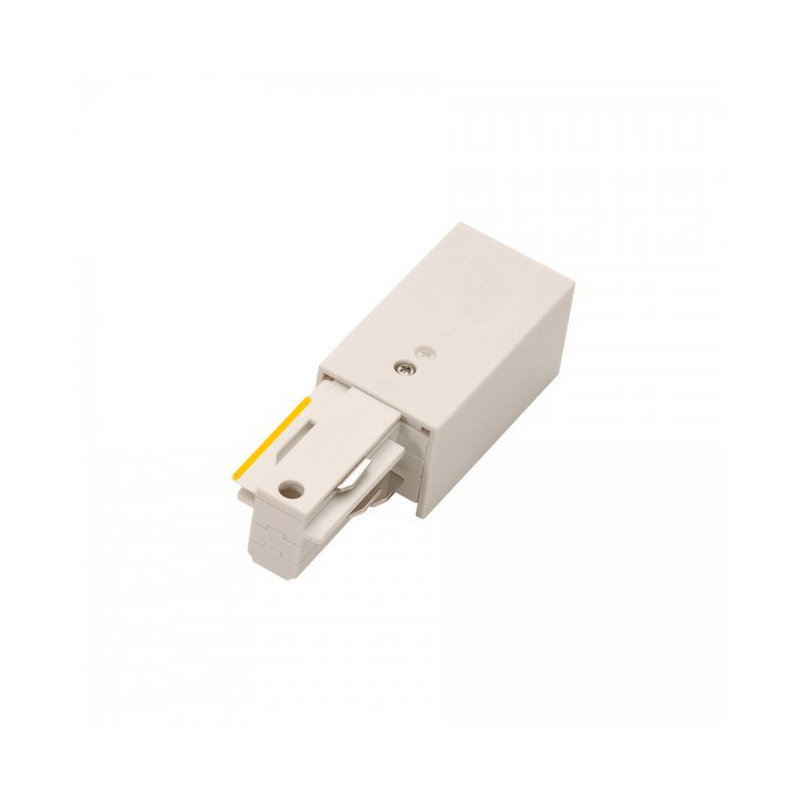 Left Live End Connector, White