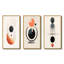 Full Moon Delight Retro Geometric Minimalism - Transitional Art Set Of 3 Pieces-141135534-141135529
