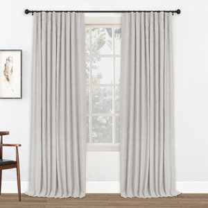 Birglinde Blackout Curtains Linen Textured 100% Blackout Drapes for Bedroom Living Room Curtains Clip Ring