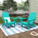 Moncrief 2 - Person Plastic Folding Adirondack Chair with Table