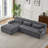Chenille L-Shape Luxury Sectional Oversized Sofa,Mnimalist Design,Comfy Sleeper Couch for Living Room,Apartment&Reception Spaces,No Assembly Required-489171736-489171740