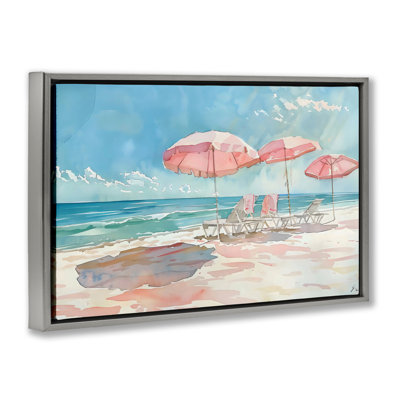 Cadre flottant aquarelle rose pastel, design par LSR Design Studio