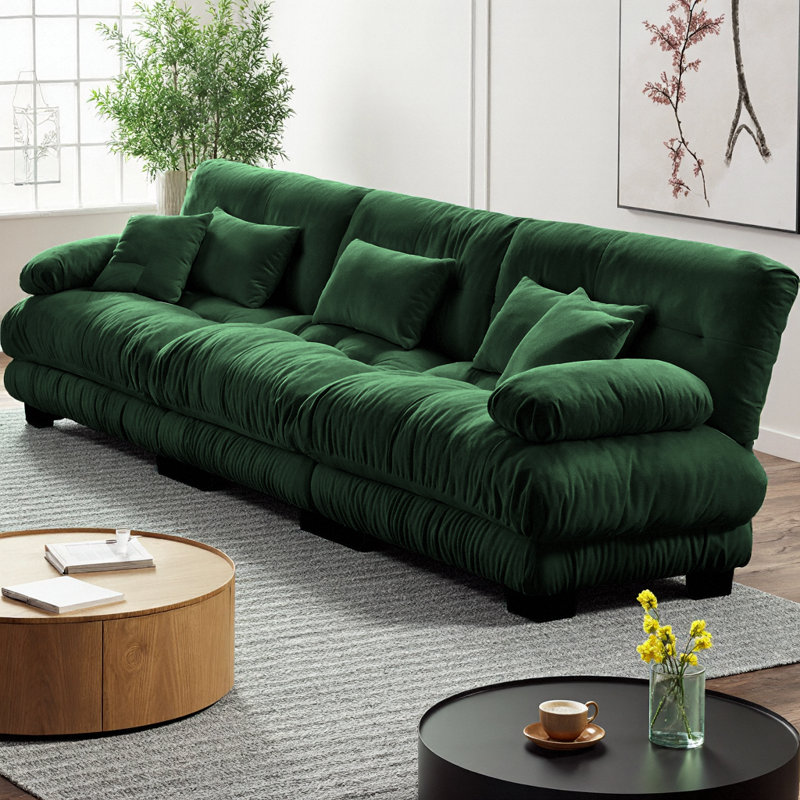 Canapé modulaire à 3 places Nimbus, H 35,4 po x l 133,8 po x P 36 po, 3, Vert