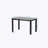 Modern tempered glass black dining table, simple rectangular metal table legs living room kitchen table
