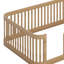 Structure de lit en bois avec clôture-341807076