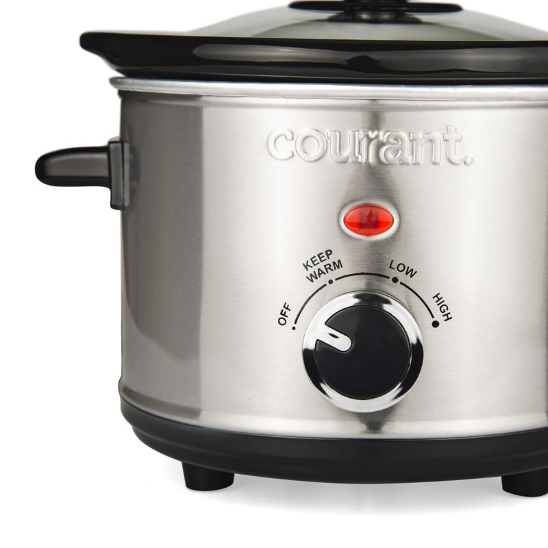Courant 1.5 Qt Brushed Stainless Steel Slow Cooker