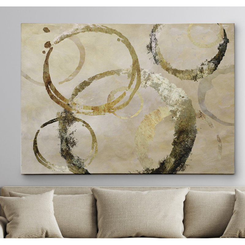 " Golden Rings ", 16" H x 20" W x 1.5" D, Wrapped Canvas