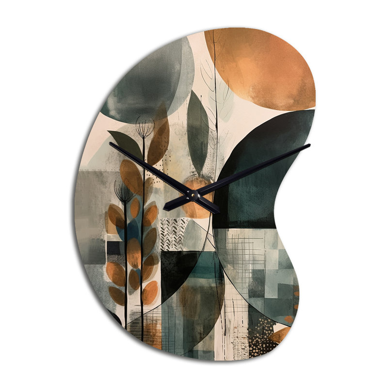 Horloge murale en forme de plume de Boho, Petit