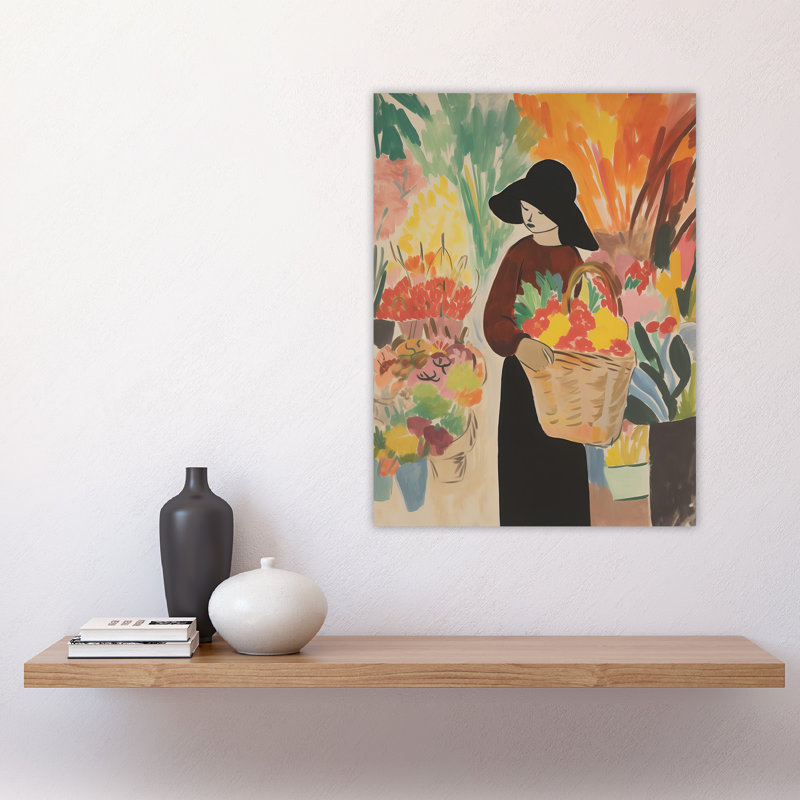 The Flower Stall Danish Pastel Aesthetic Market Matisse Style Dutch Large Wall Art Poster Print Thick Paper 18X24 Inch