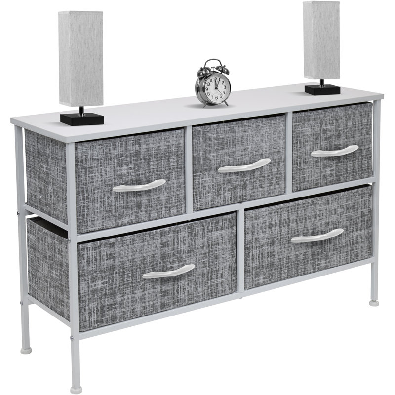 Storage Cube Dresser - Gray White, White/Grey