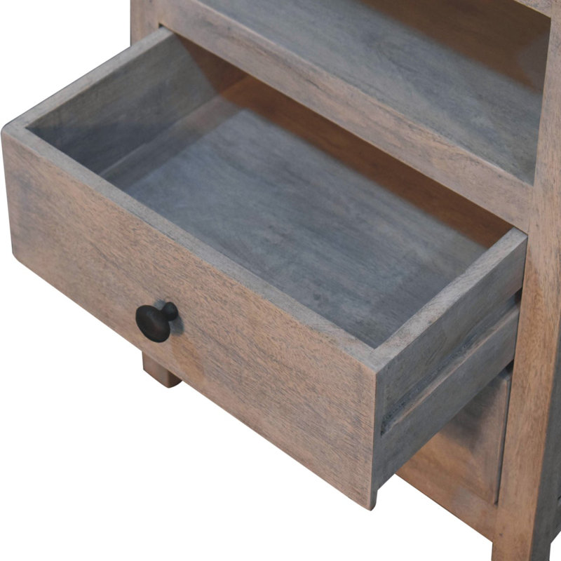 Table de chevet 2 tiroirs Acid Wash