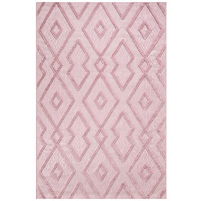 Reshea Rectangle Geometric Indoor / Outdoor Area Rug