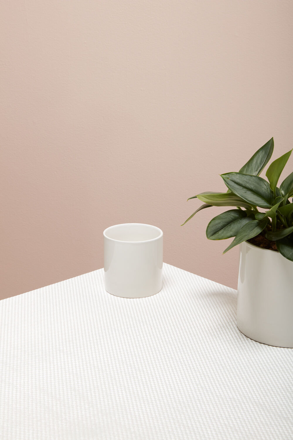 Ceramic Pot Planter, 6.25" H x 6.5" W x 6.5" D, Matte White