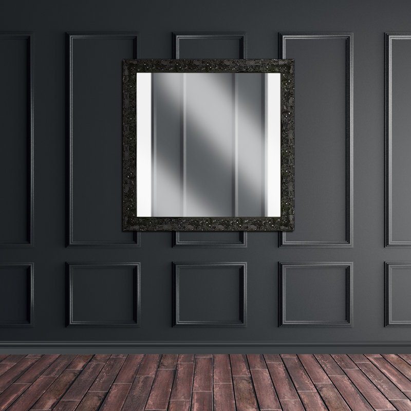 Lavo Flat Mirror, Electric Black, 43" x 43"