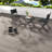 Portable Patio Dining Sets, Steel Rattan Modern Bistro For Balcony