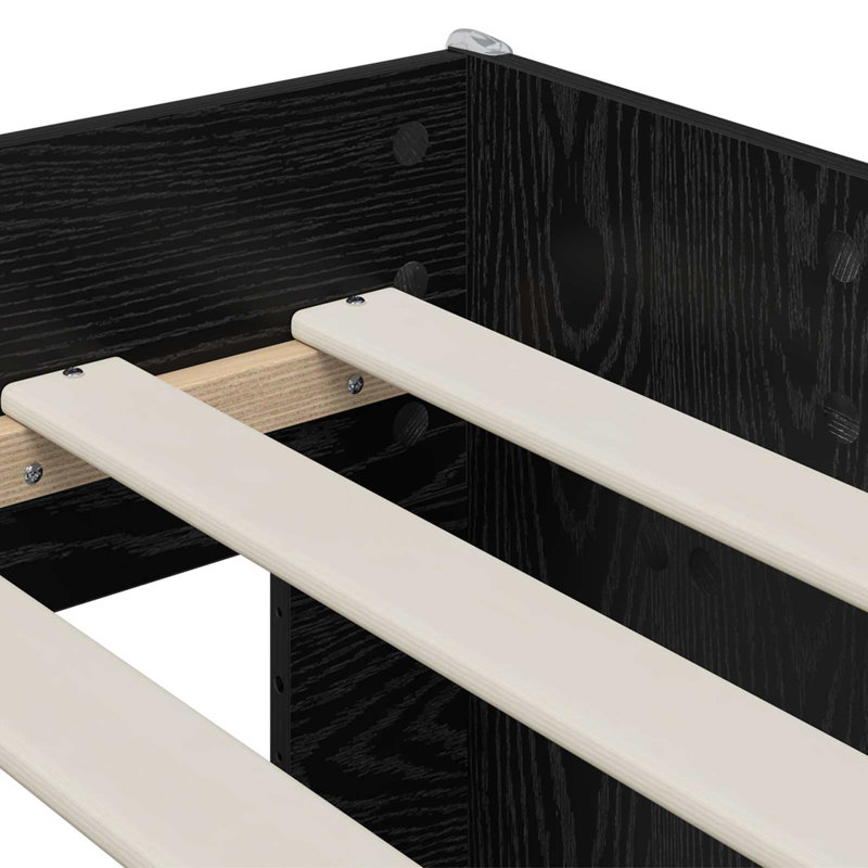 High Sleepers, European Single (90 x 200 cm), Black Oak