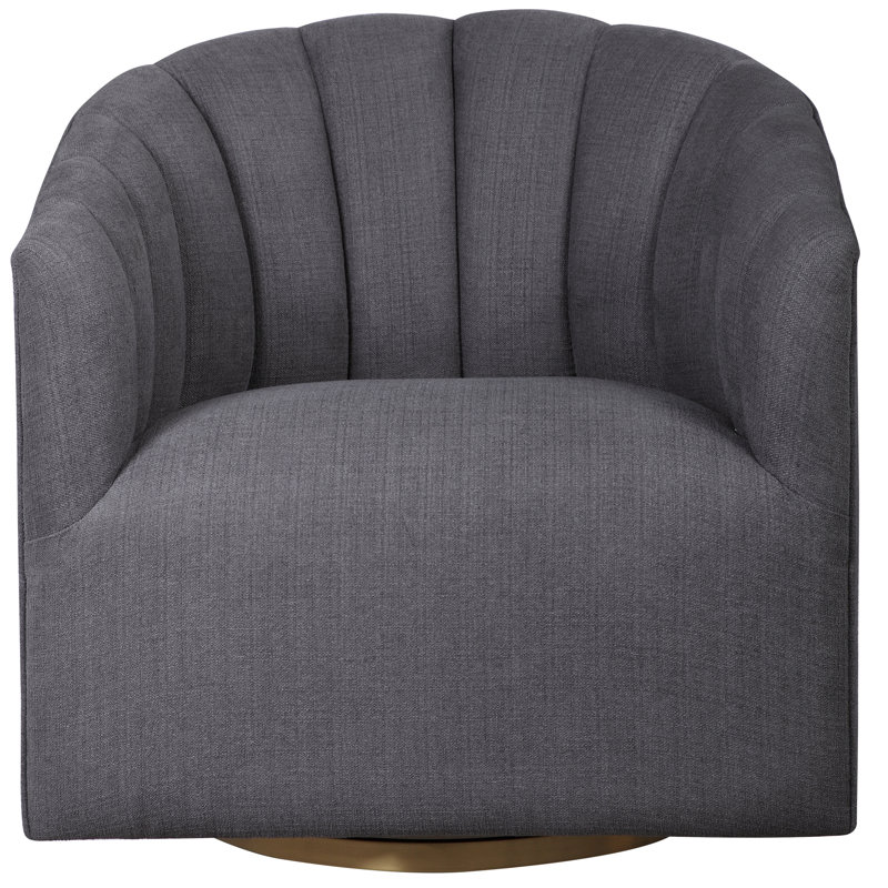 Fauteuil demi-tonneau pivotant en polyester 31 po Undercliff