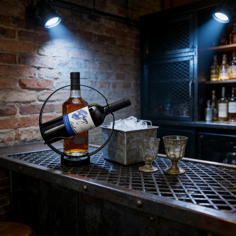 Support autoportant pour porte-bouteilles de vin - Présentoir de table en métal robuste pour comptoir de cuisine, armoire de bar, tablette ou table de salle à manger
