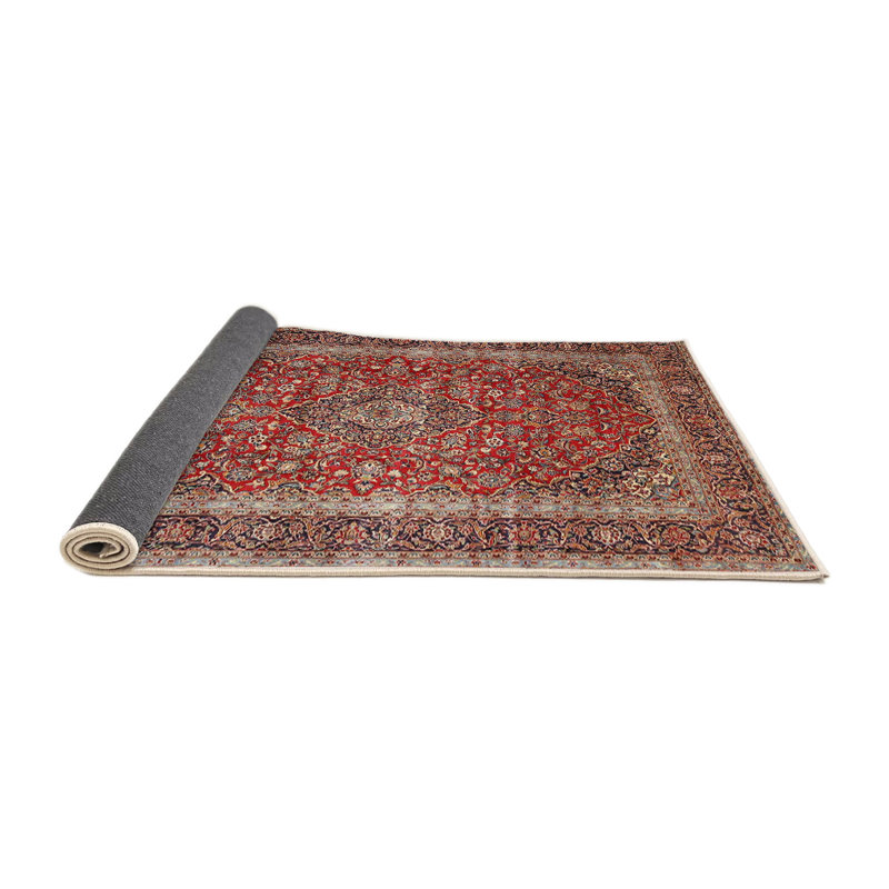 Tapis oriental en laine rouge, Rond 3 pi