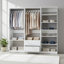 Système de garde-robe autoportant en bois blanc