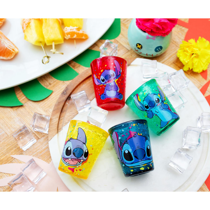 Mini-gobelets en gel 1,5 pi Disney Lilo & Stitch Face | Ensemble de 4