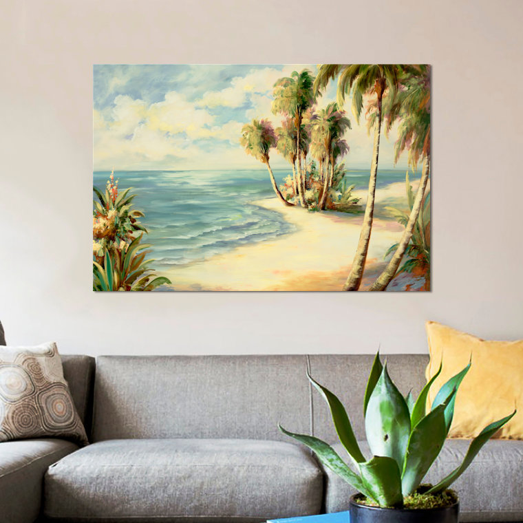 «Tropical VIII», reproduction sur toile, H 18 po x l 26 po x P 1,5 po, Pas de tapis, Toile tendue