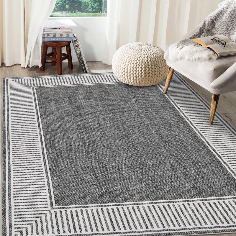 Area Rug Washable Rug Modern Bordered Rugs Non Slip Foldable Rugs for Living Room Entryway Bedroom Dining Room Home Office