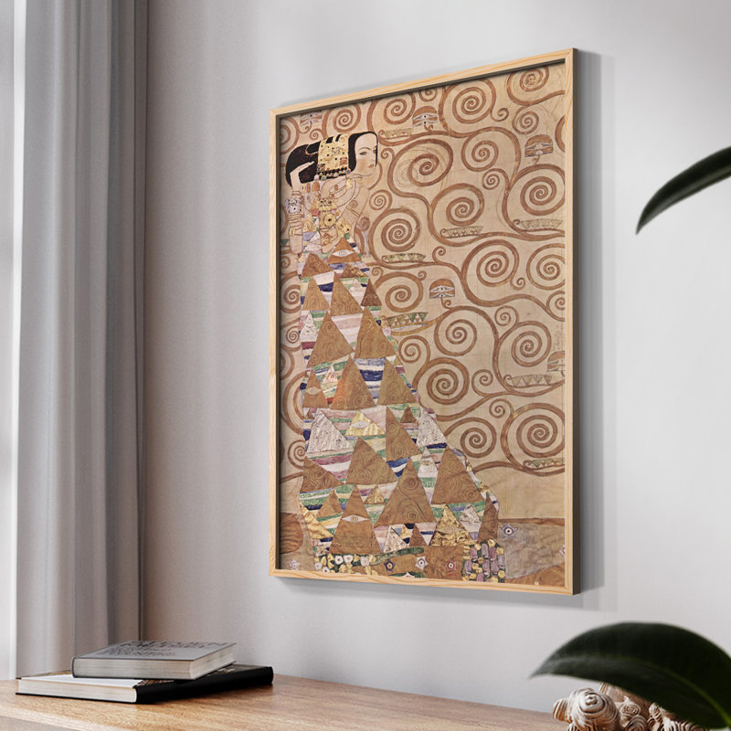 Gustav Klimt - encadré, Naturel, H 14 po x l 11 po