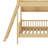 Wooden Bunk Bed With 3 Storage Shelves,Ladder Can Be Changed Left Or Right-314805962