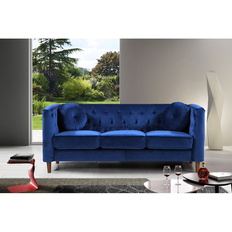 Ensemble de salon 2 pièces Kitts Classic Chesterfield, Bleu
