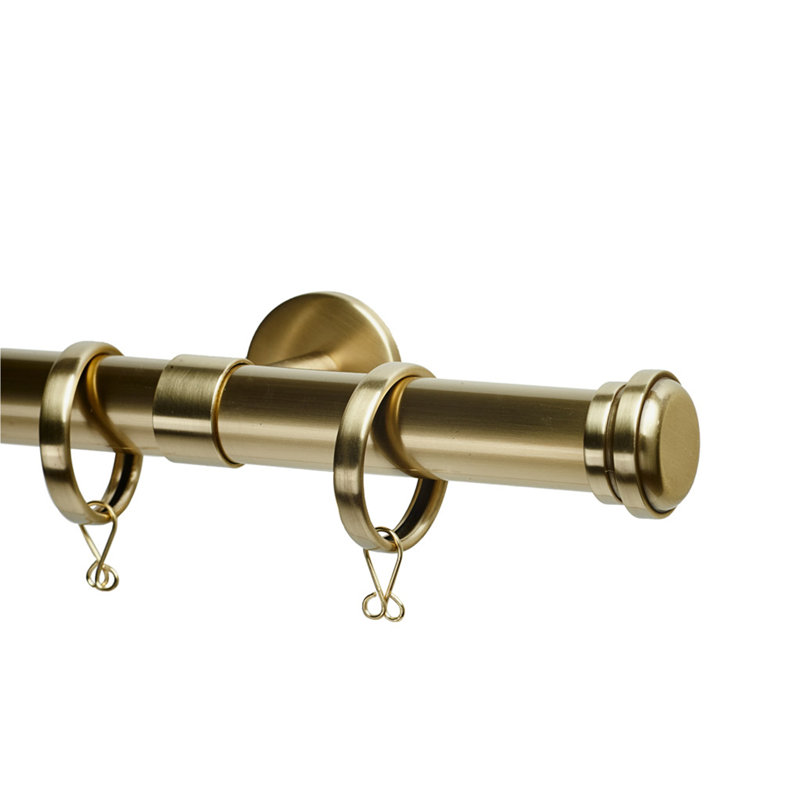 Portishead Single Curtain Rod, 48", Vintage Brass