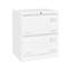 White Filing Cabinet With 2 Locking Drawers - Metal, Keep Office Documents In , Enhance Efficiency Lock For Document Classification, Increase Productivity Build