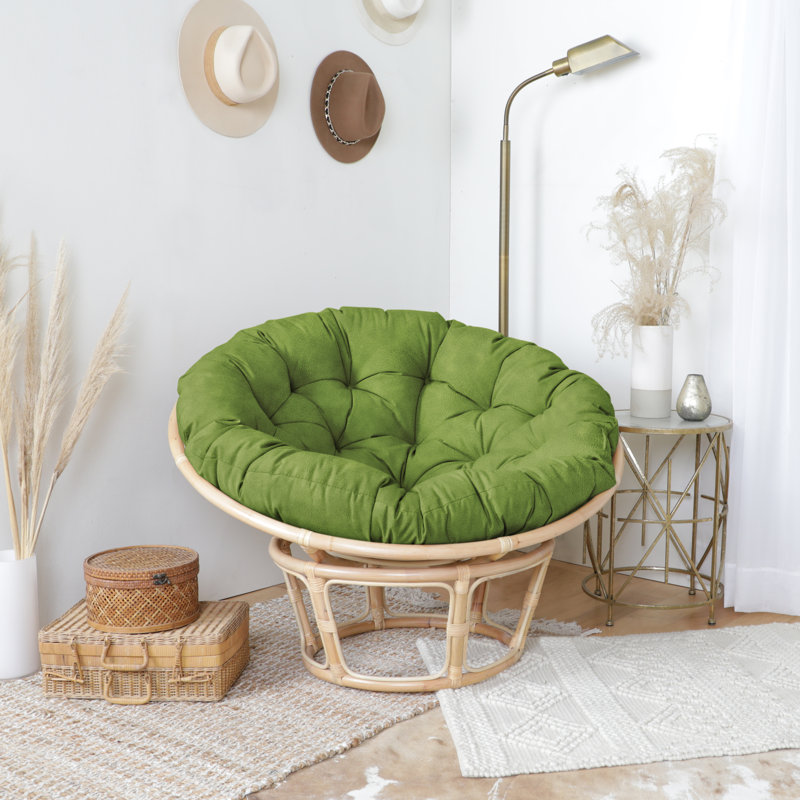 Coussin intérieur / extérieur Sunbrella Papasan, L 44 po x P 44 po, Polyester, Bleu ciel
