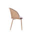 Ensemble de 2 chaises d'appoint en rotin avec siège en cuir d'unité centrale Bauhaus