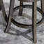 Tabouret pivotant de 24 po de hauteur comptoir, gris vieilli, siège en cuir gris français - Ajoutez une touche de sophistication à votre tabouret de maison avec une assise confortable
