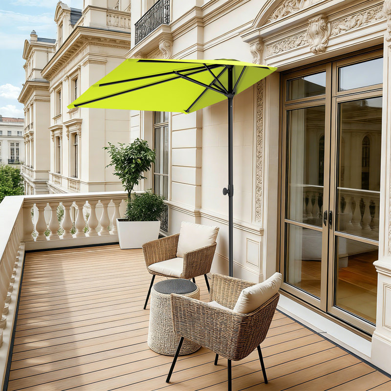 250cm Balcony Parasol, Green