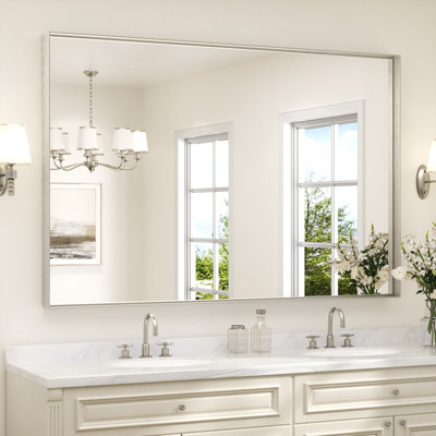 Rectangle Bathroom Vanity Mirror with Aluminum Frame and Tempered Glass