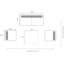 MILAN 4 Seater 4pc Lounging Coffee Set 2 Seater Sofa, 2 Armchairs including Cushions with Aluminium Wood Look 80cm Square Coffee Table