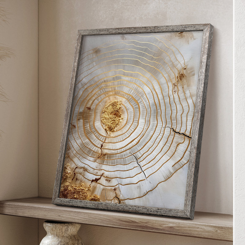 Série ABSTRACT CLCLII, reproduction encadrée - bois massif, H 11 po x l 9 po