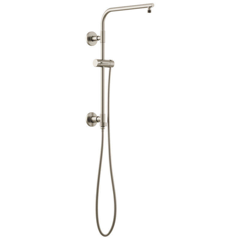 Essential™ Euro Round Shower Column, Luxe Nickel