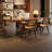 Light-walnut Rectangular Solid Wood + Acrylic Desk-109334436